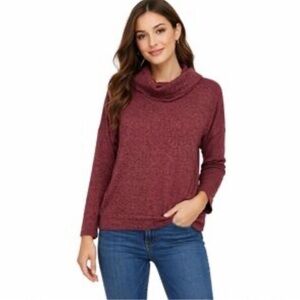 Parallel Skies size M Women's Maroon Cowl Neck Sweater